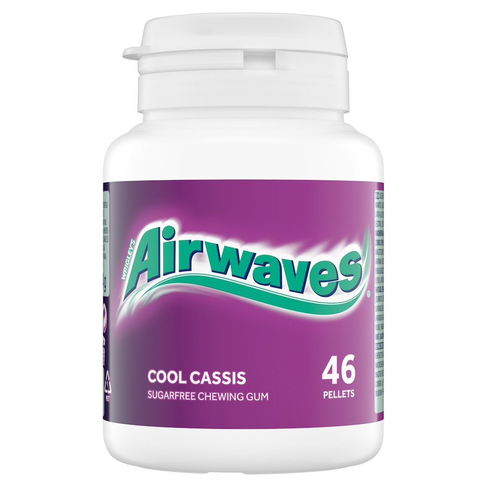 Wrigley's Airwaves Cool Cassis Sugar Free Chewing Gum Flavoured with Menthol 46 pcs 64 g