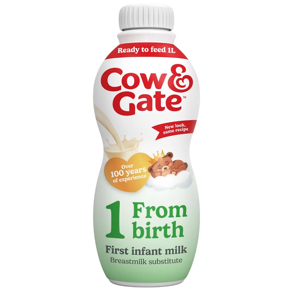 image 1 of Cow & Gate 1 First Baby Milk Formula Liquid Ready to Feed from Birth 1L