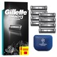 image 1 of Gillette Mach3 Charcoal Náhradné Holiace Hlavice pre Mužov s 3 Čepieľkami