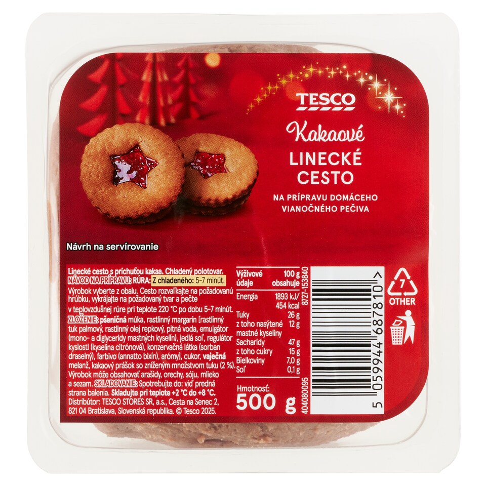 Tesco Cocoa Linz Dough for Making Homemade Christmas Cakes 500 g