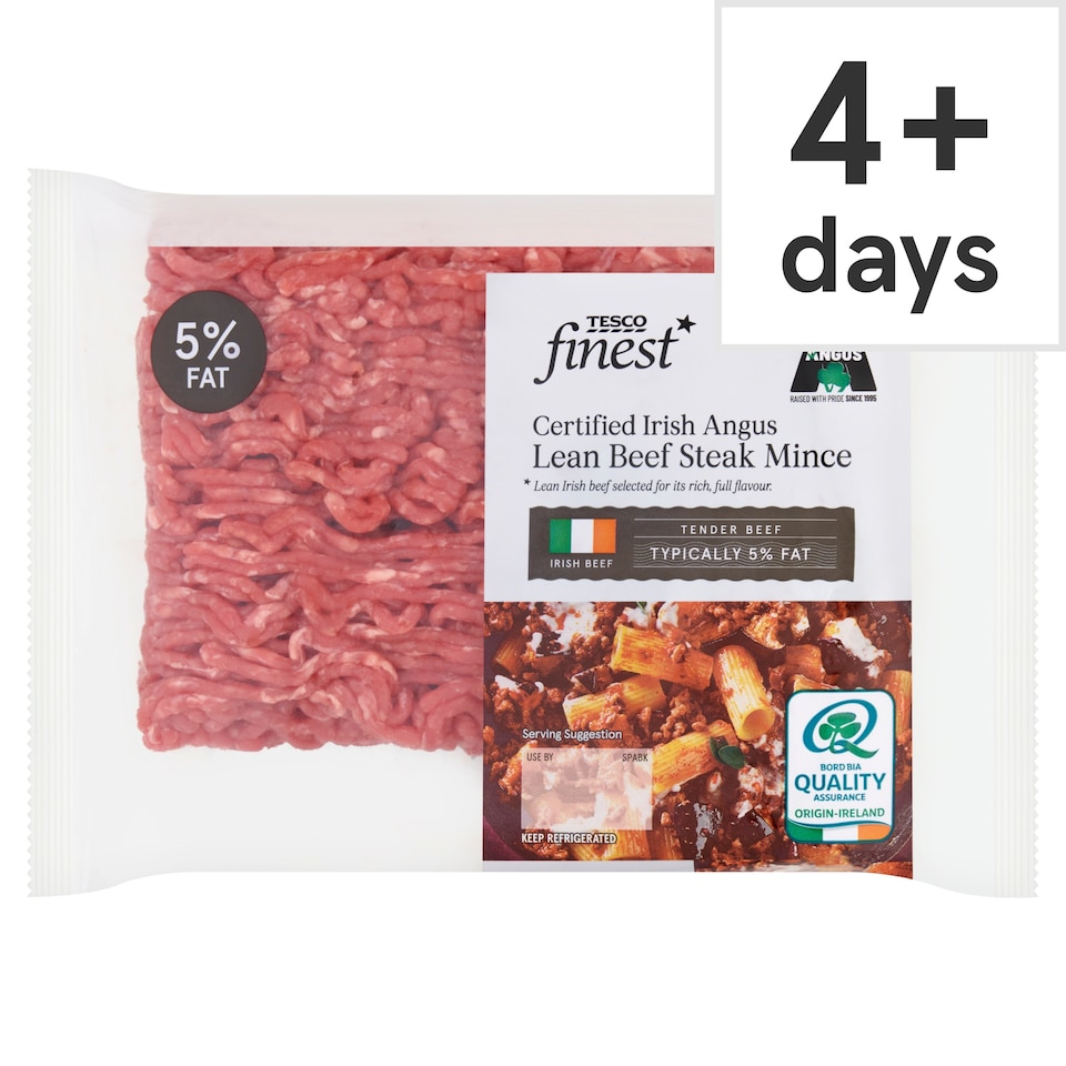 Tesco Finest Certified Irish Angus Lean Beef Steak Mince 450g