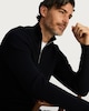 image 1 of F&F Pure Cotton Ribbed Half Zip Jumper in Navy