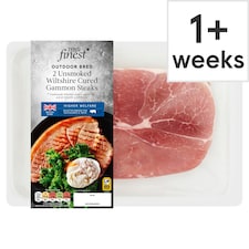 Tesco Finest Two Unsmoked Wiltshire Cured Gammon Steaks 400g