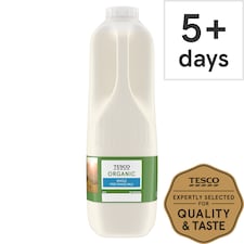 Tesco Organic British Whole Milk 2.272L/4 Pints