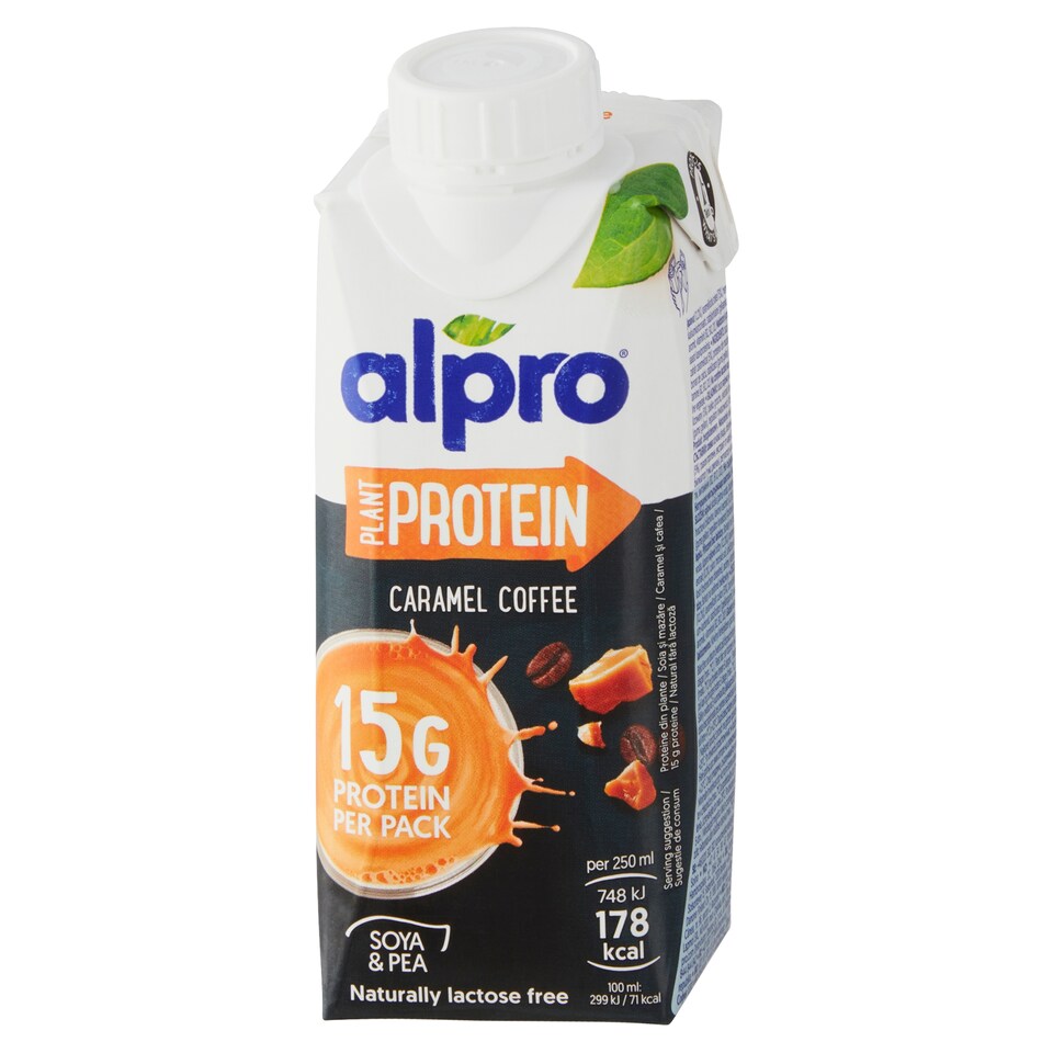 Obrázek 1 pro produkt Alpro High Protein sójový nápoj s příchutí karamelu a kávy 250ml