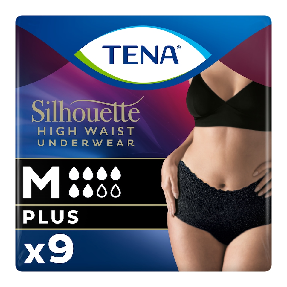 image 1 of TENA Silhouette Incontinence Pants Black Medium 9 Pack