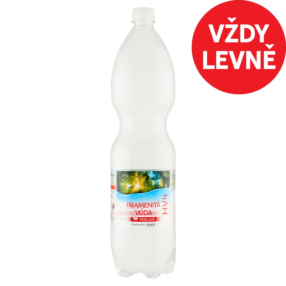 Tesco HV4 pramenitá voda perlivá 1,5l