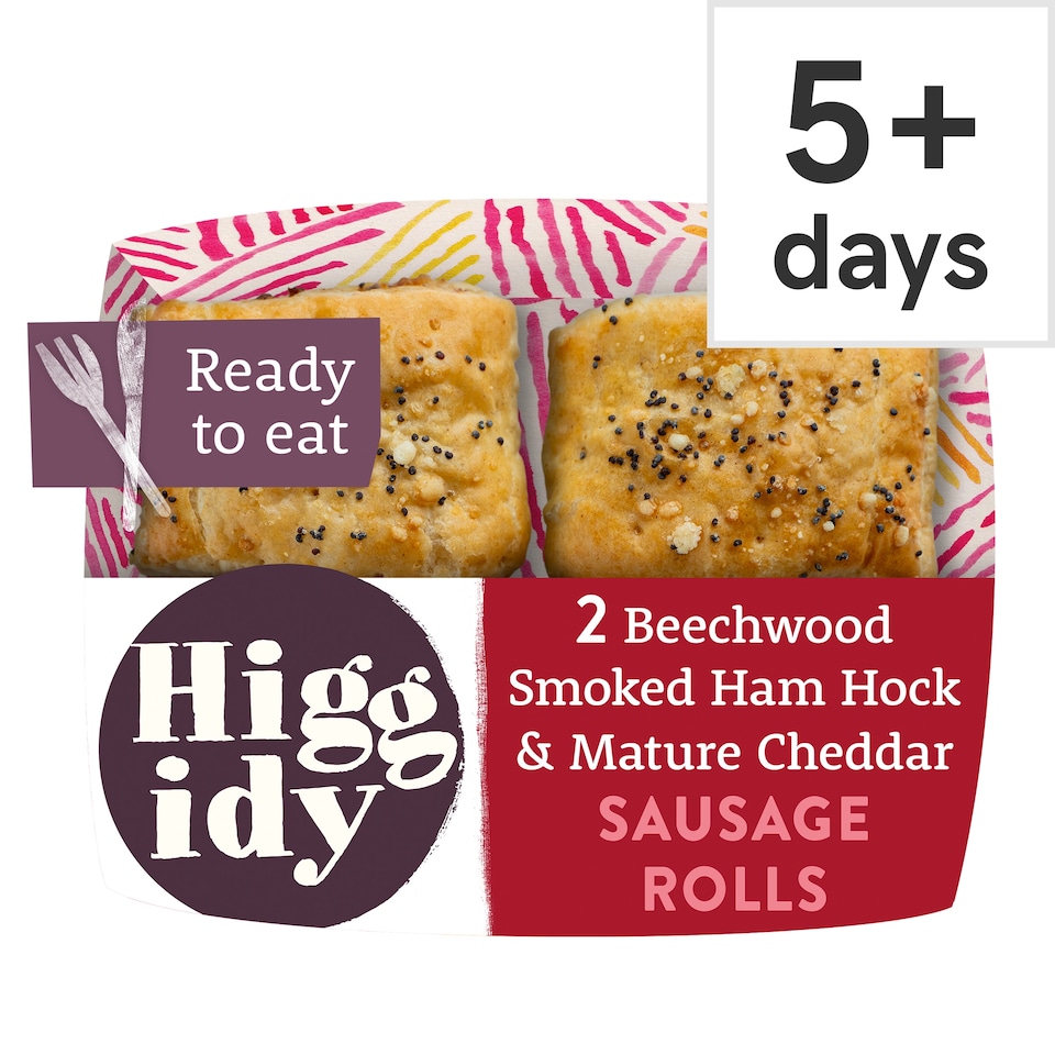 Higgidy Ham Hock & Cheddar Sausage Rolls x2 54g