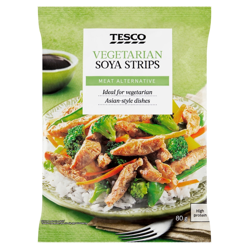 Tesco Vegetarian Soya Strips 80 g