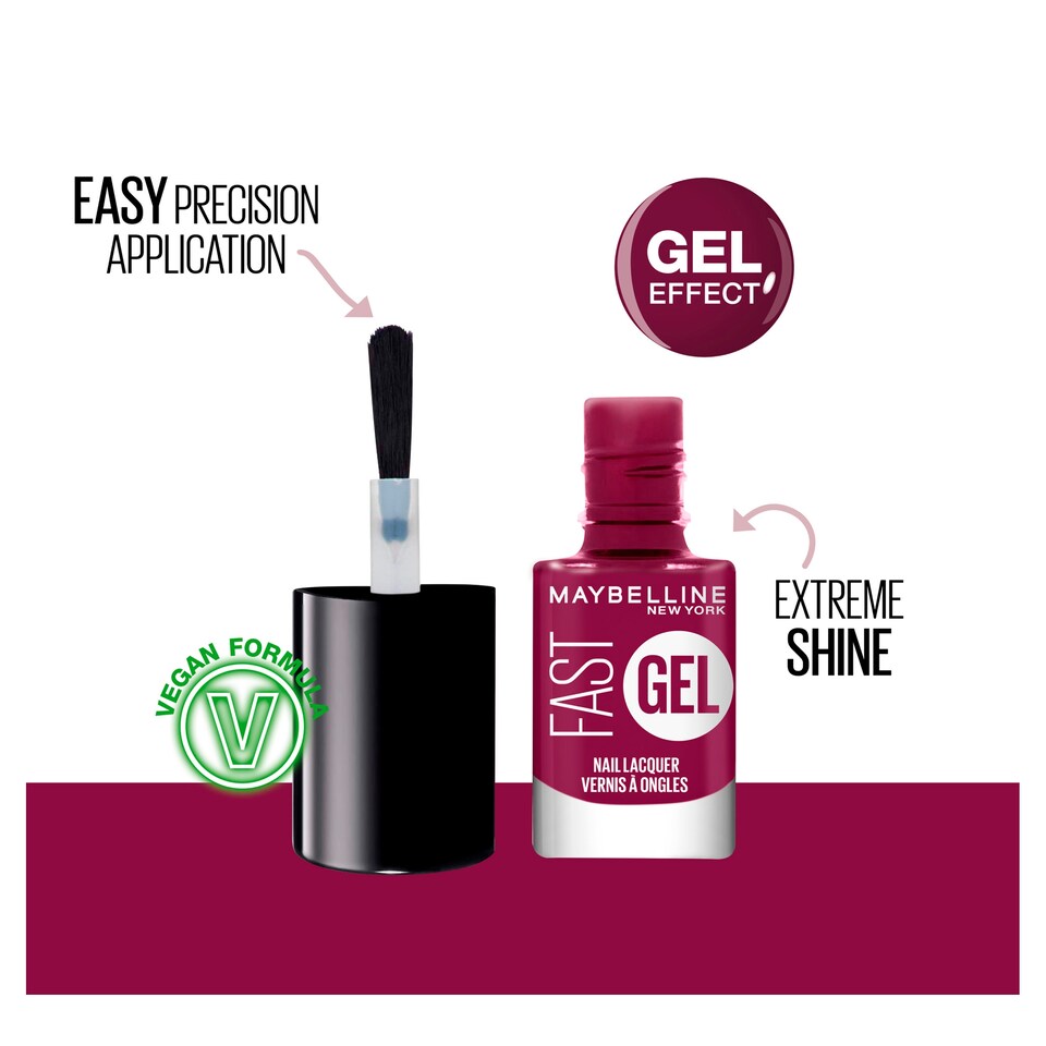 image 1 of Maybelline Fast Gel Nail Lacquer Plum Party 6.7Ml