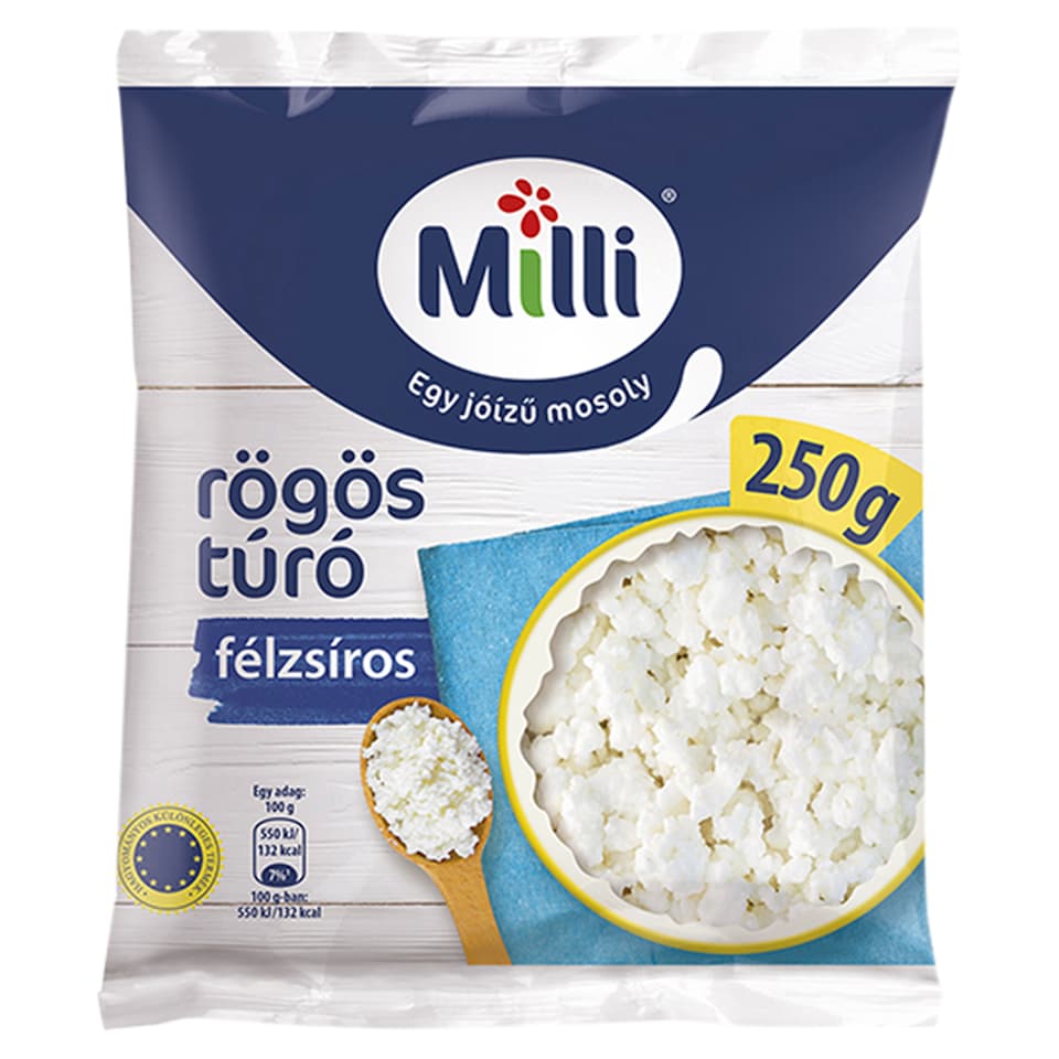 Milli Semi-Fat Cottage Cheese 250 g