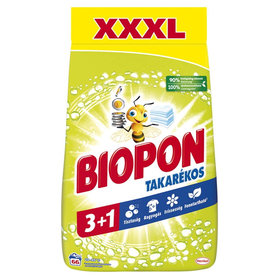Biopon mosópor 66 mosás 3,96 kg