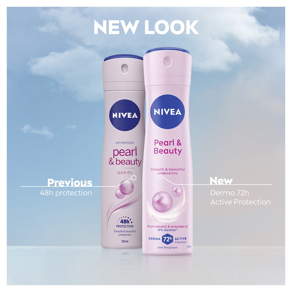 image 1 of NIVEA Pearl & Beauty Antiperspirant Deodorant Spray 150ml