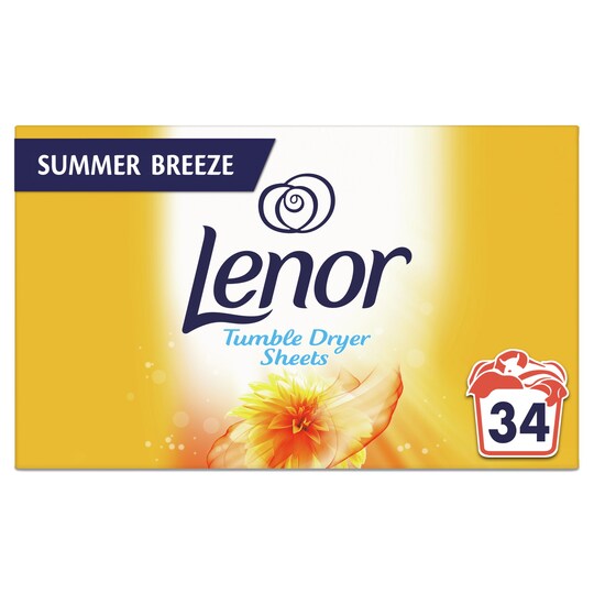 Lenor Tumble Dryer Sheets Summer 34 Pack Tesco Groceries