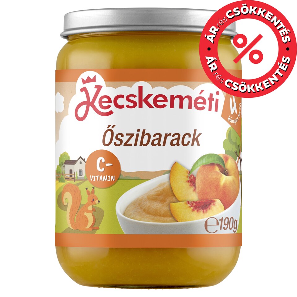 Kecskeméti Peach Baby Food 4 Months+ 190 g
