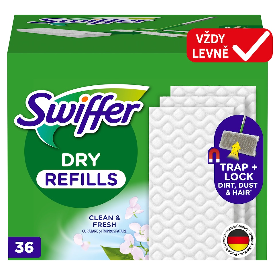 Obrázek 1 pro produkt Swiffer Sweeper Prachovky Na Podlahu, 36 ks, Zachycují Prach