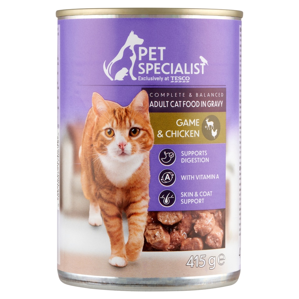 Pet Specialist teljes értékű állateledel felnőtt macskák számára vaddal és csirkével szószban 415 g