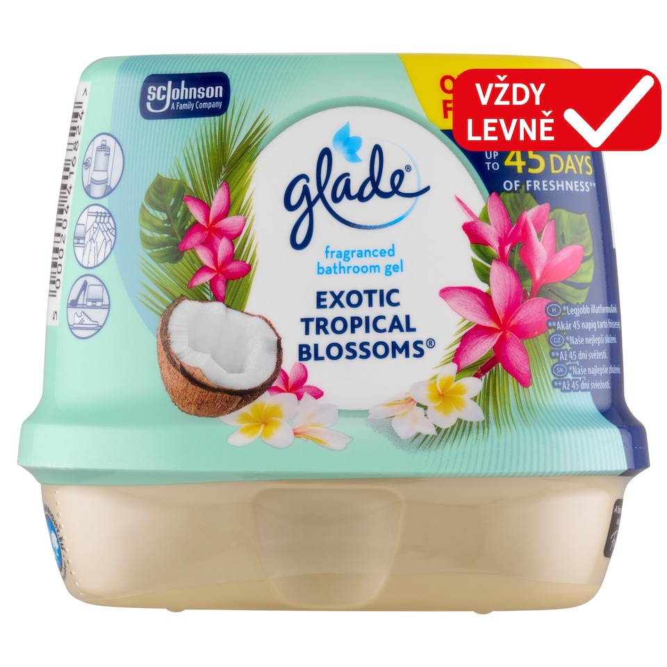 image 1 of Glade Exotic Tropical Blossoms Scented Bathroom Gel 180g