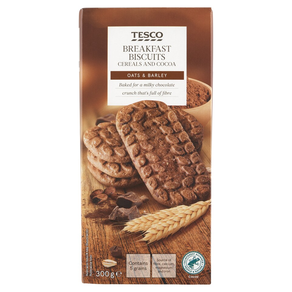 Tesco Cereální sušenky s kousky čokolády 300g