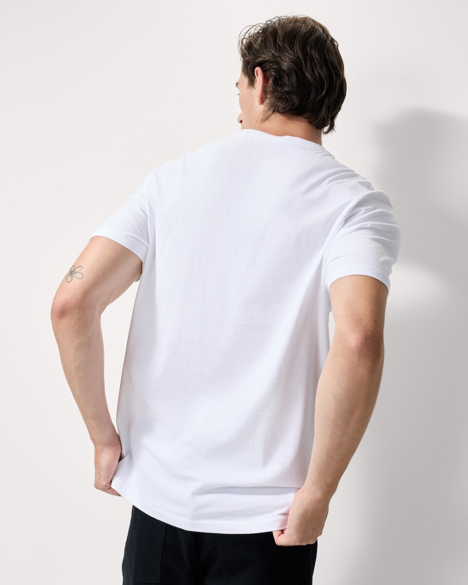 image 1 of F&F 3-Pack Cotton Rich Regular Fit T-Shirts in Multi White