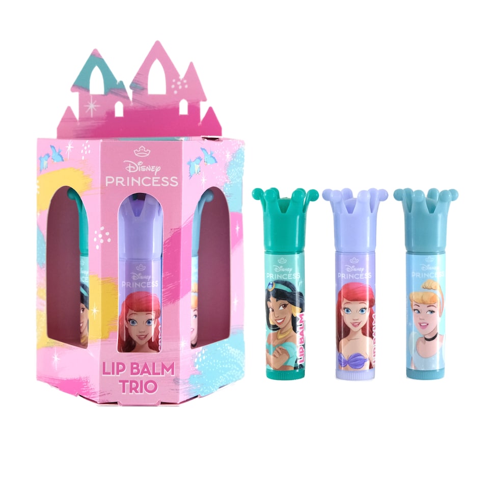 image 1 of Disney Princess Lip Balm Trio 3 x 3.5g