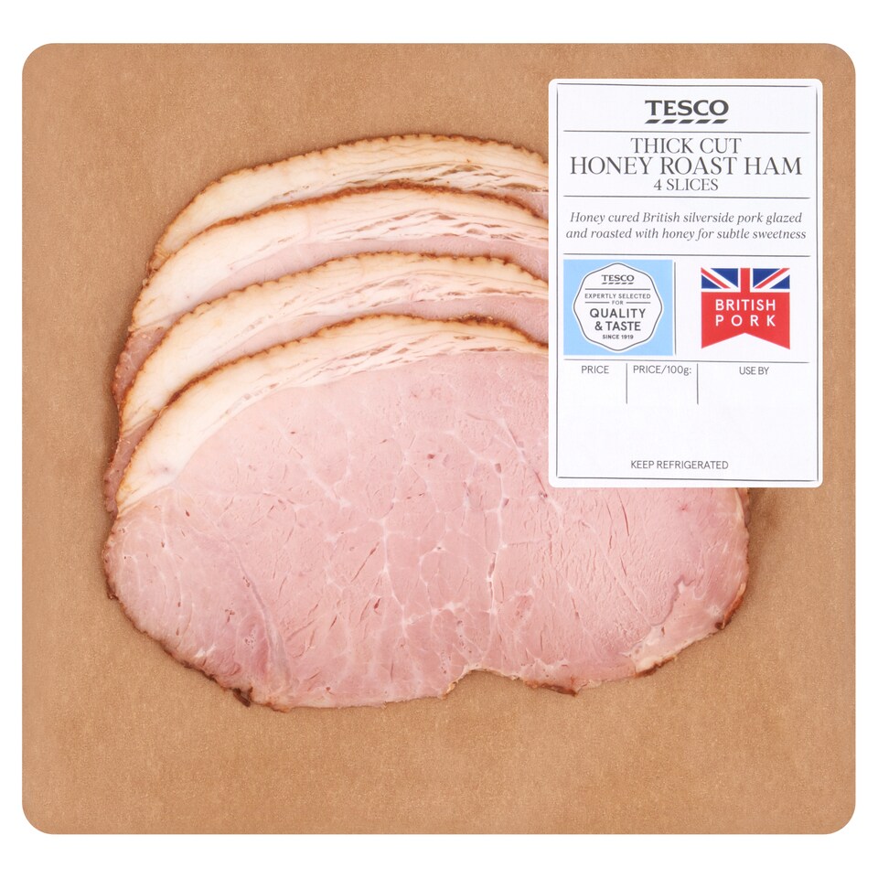 Tesco Thick Cut Honey Roast Ham 120g 