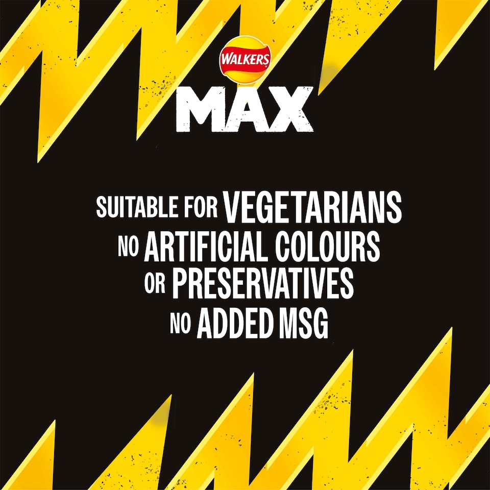 image 1 of Walkers Max Strong Jalapeño & Cheese Sharing Bag Crisps 140g