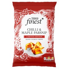 Tesco Finest Chilli & Maple Parsnip Crisps 125G