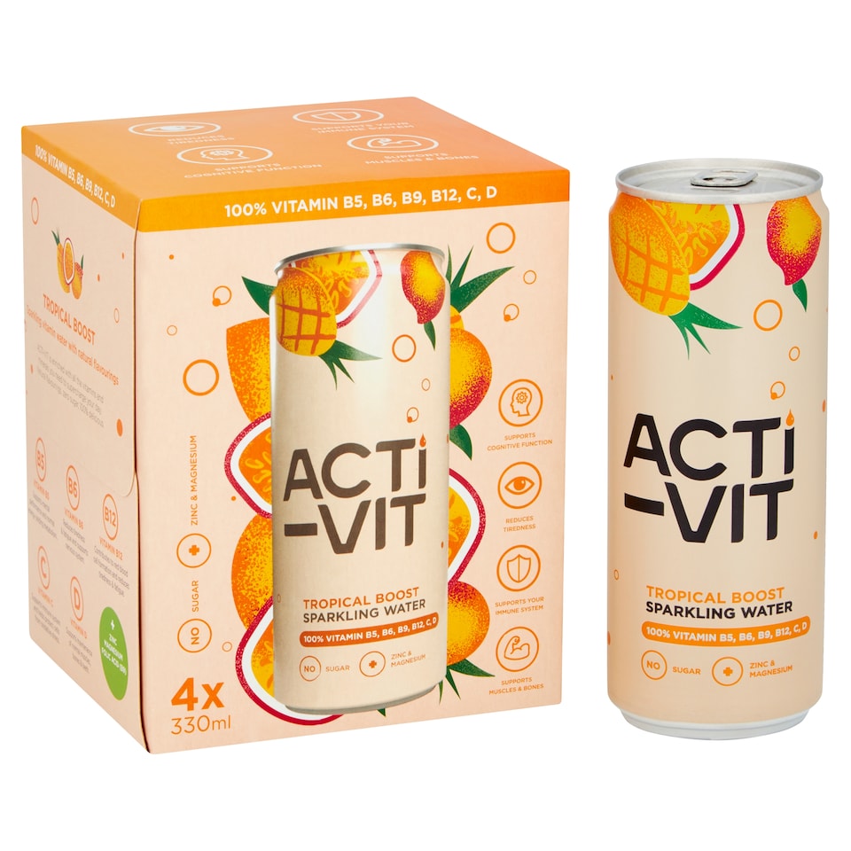 image 1 of Activit Tropical Drink 330Ml X4