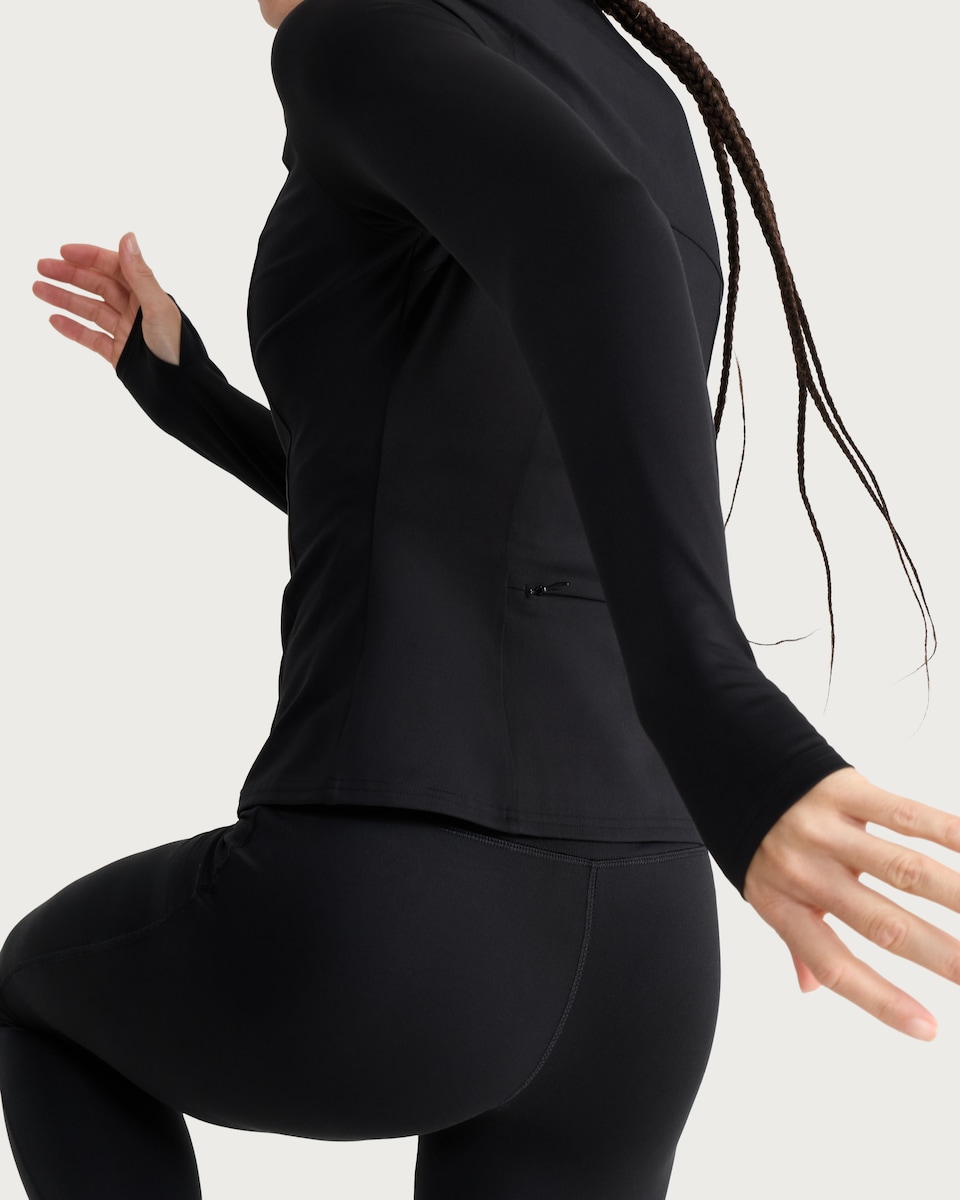 image 1 of F&F Active EVERYHOUR Zip Up Jacket in Black