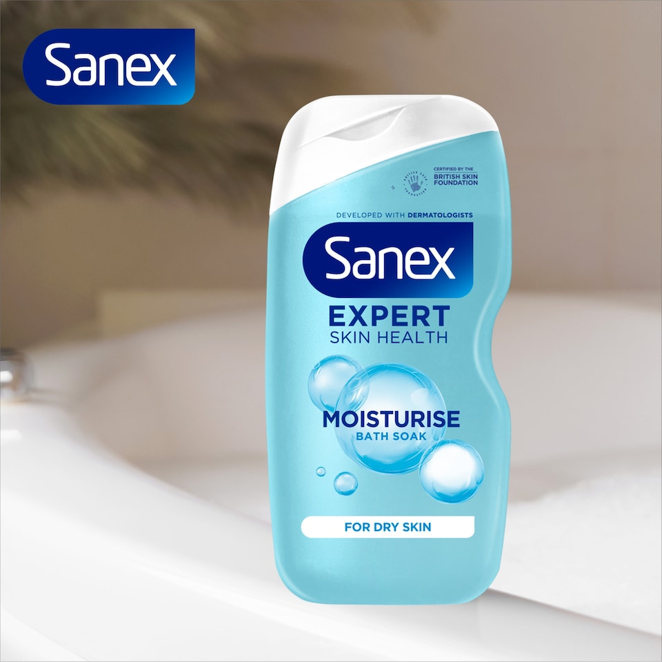 image 1 of Sanex Expert Skin Health Moisturising Bath Soak 450Ml