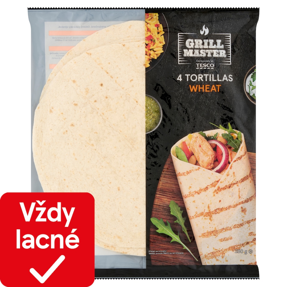 Grill Master Wheat Tortillas 4 x 62.5 g (250 g)