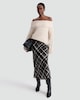 image 2 of F&F Cable Knit Off Shoulder Jumper with Wool in Neutral