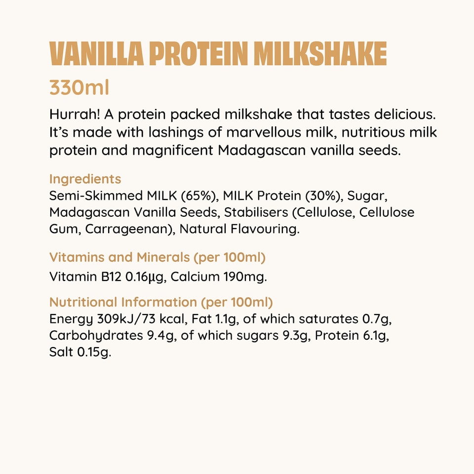 image 1 of Shaken Udder Vanilla Protein Milkshake 330ml