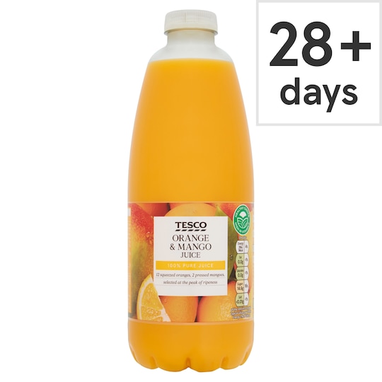 Tesco 100 Squeezed & Pressed Orange & Mango Juice Not From Concentrate