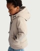 image 3 of F&F Boys Zip Up Hooded Parka in Stone