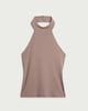 image 4 of F&F Polyamide Halter Neck Vest in Tan