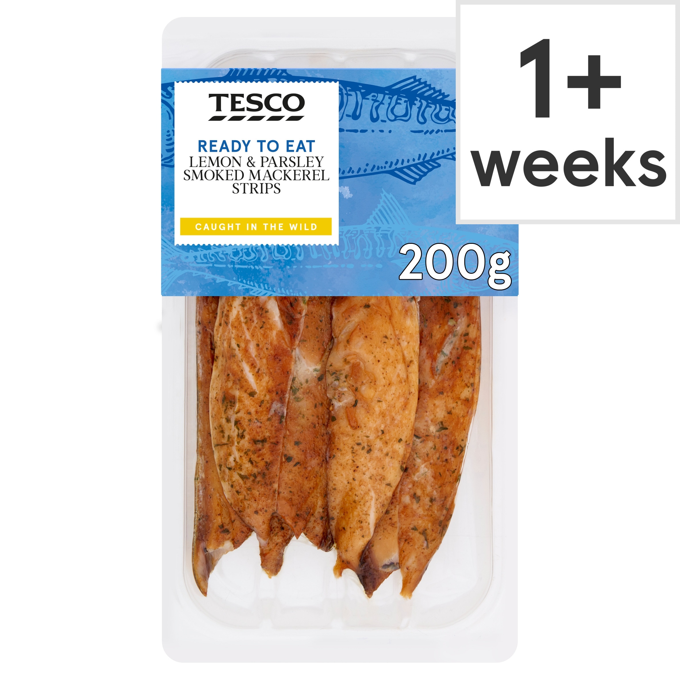 Tesco Lemon & Parsley Smoked Mackerel Strips 200G