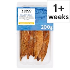 Tesco Lemon & Parsley Smoked Mackerel Strips 200G