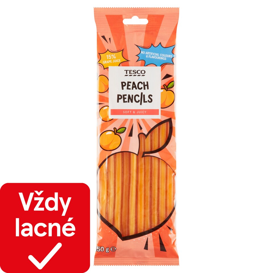 Tesco Želé cukríky s broskyňovou príchuťou 150 g