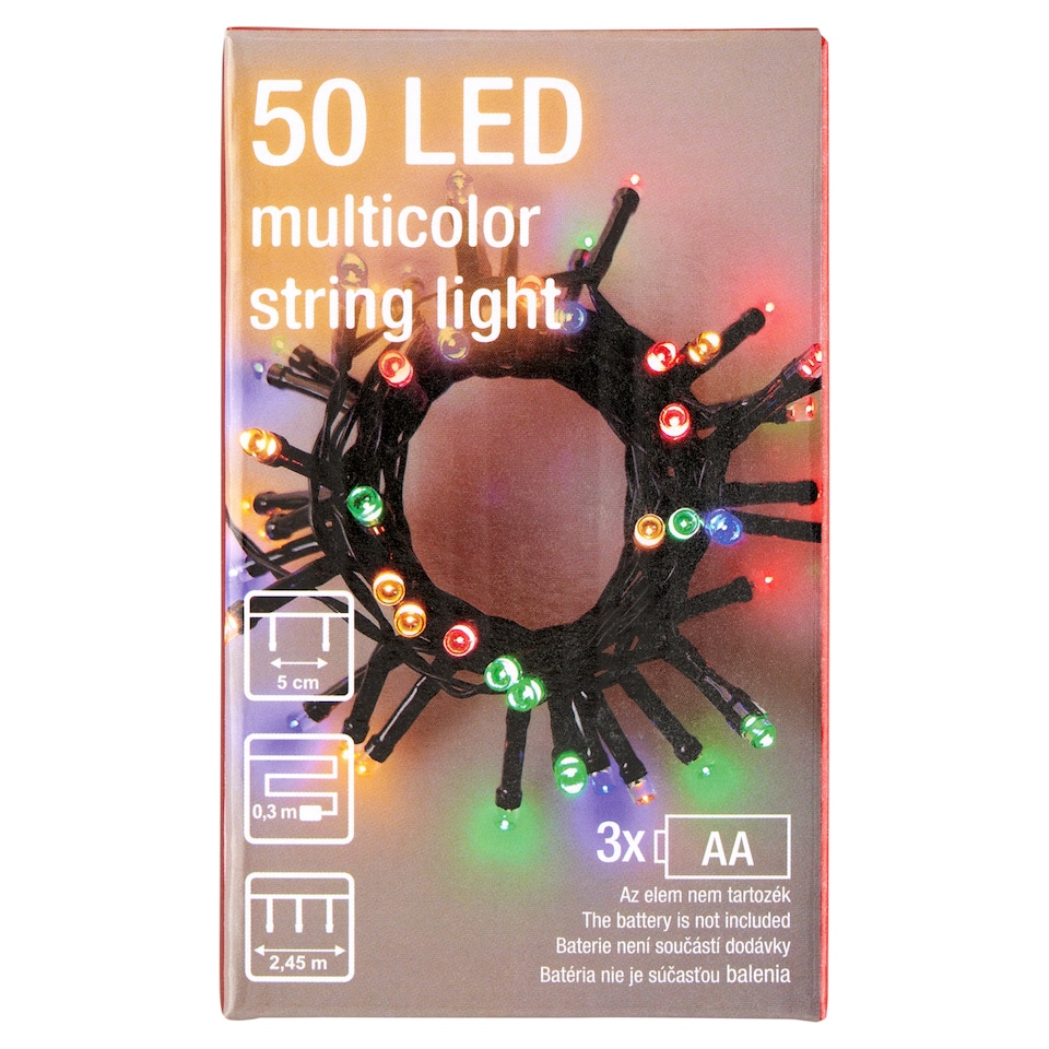 Snow Meister SM2583 50 LED-es elemes színes fényfüzér 2,45 m  1. kép