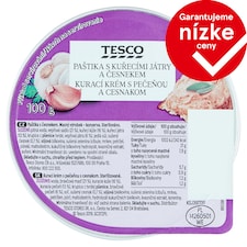 Tesco Kurací krém s pečeňou a cesnakom 100 g