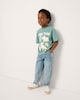 image 2 of F&F Boys Pure Cotton Dinosaur T-Shirt in Teal