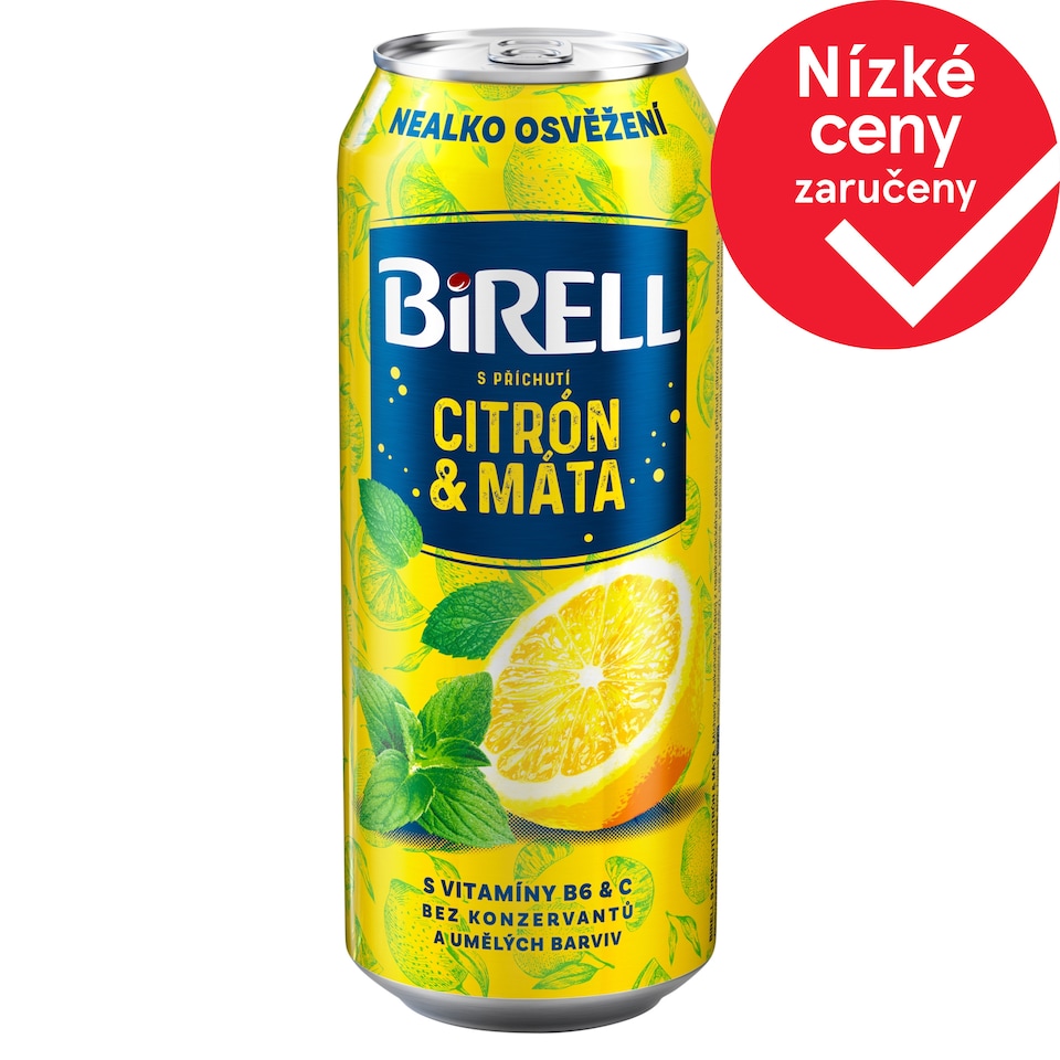 Birell S příchutí citrón & máta 0,5l