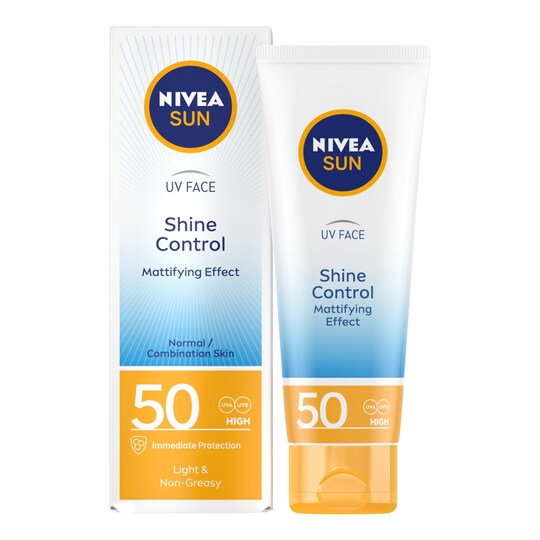 Nivea Sun Ultra Violet Face Shine Control Spf 50 50Ml Tesco Groceries