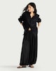 image 1 of F&F Mesh Balloon Leg Trousers in Black