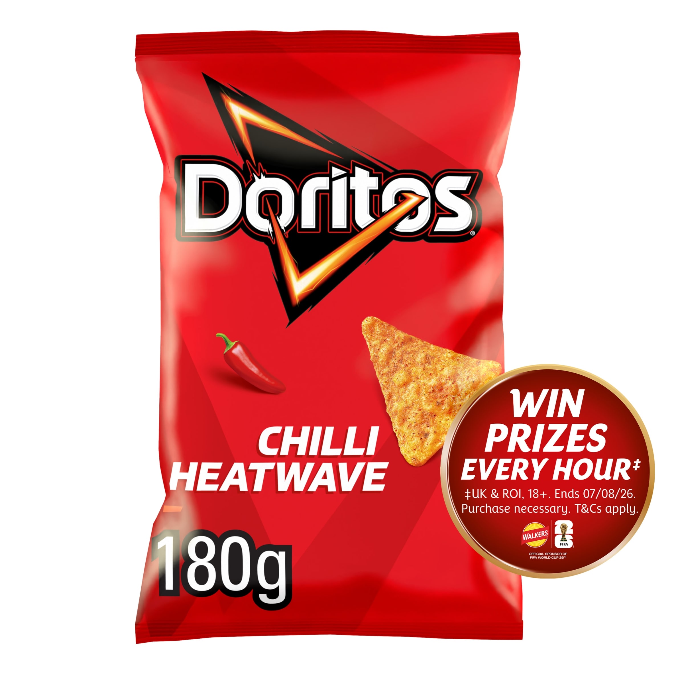 Doritos Tortilla Chips Chilli Heatwave Sharing Bag Crisps 180g