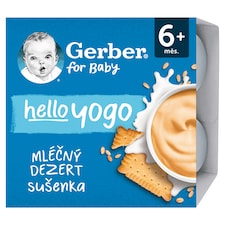 GERBER Hello Yogo Milk Dessert with Cookies 4 x 100g