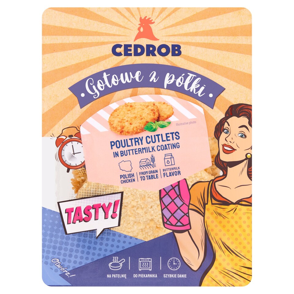 Cedrob Poultry Buttermilk Coated Cutlets 450G Tesco Groceries