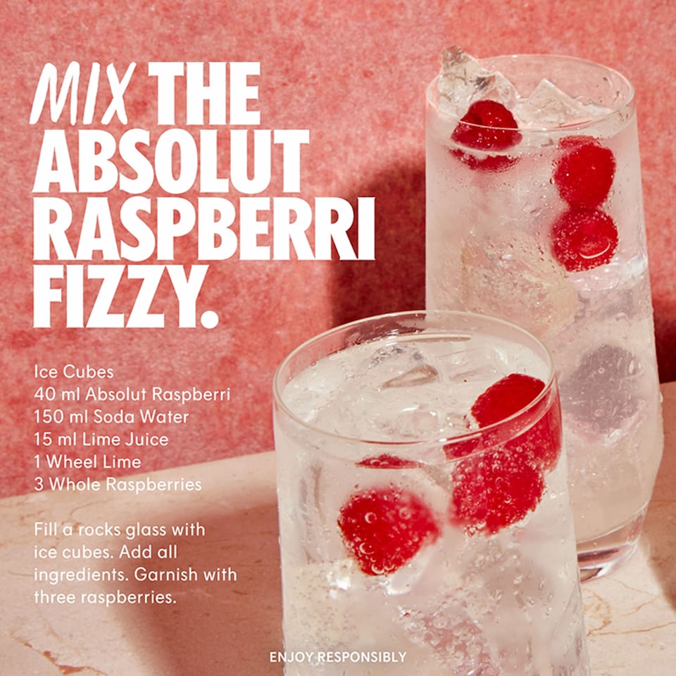 image 1 of Absolut Raspberri Vodka 70Cl